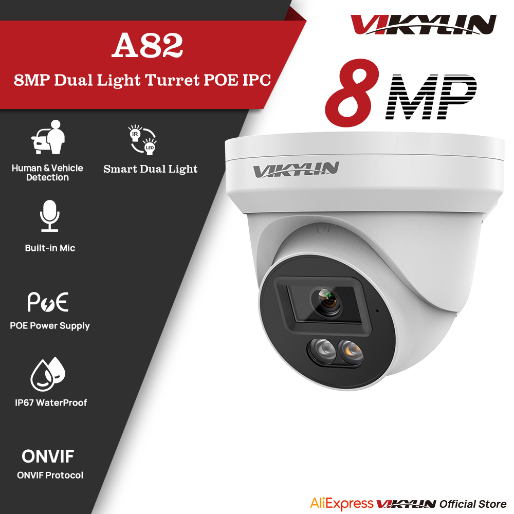 Smart Home Microsoft - VIKYLIN 8MP กล้องรักษาความปลอดภัย IP Poe 4K