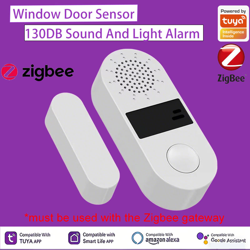 Wireless Door Sensor - เซ็นเซอร์ตรวจจับประตูหน้าต่างไร้สาย Tuya Zigbee พร้อมเสียงเตือน 130DB แจ้งเตือนผ่านแอป