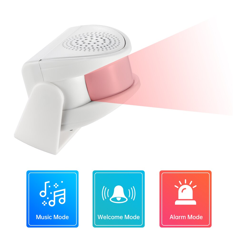Wireless Door Sensor - Fuers กริ่งสัญญาณเตือนต้อนรับแขกไร้สาย, กริ่งประตูเซ็นเซอร์การเคลื่อนไหว PIR สำหรับทางเข้าร้านเพื่อความปลอดภัยของบริษัท