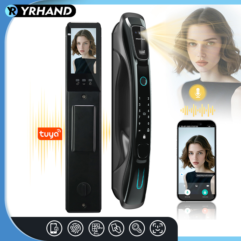 Smart Home Door Lock - สมาร์ทล็อค ระบบจดจำใบหน้า 3 มิติ ลายเส้นเลือดฝ่ามือ ลายนิ้วมือ